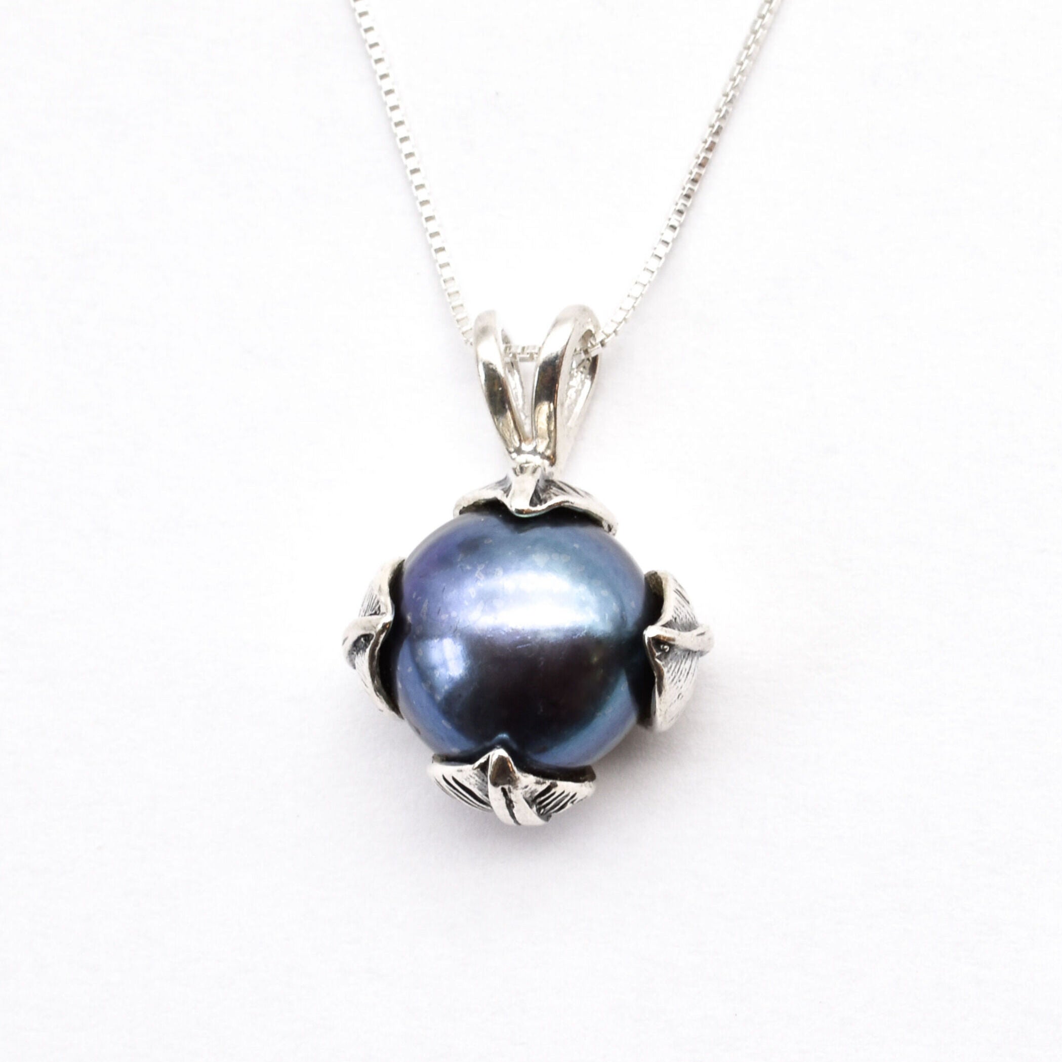 Natural Pearl Pendant made in 925 Sterling Silver with Natural White Pearl in Prong setting, June Birthstone gift idea, symbolizes purity and integrity, ideal for everyday wear and perfect for birthday gifting and special occasions.