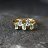 Blue gemstone ring in gold ideal for elegant fashion or birthday gift.