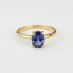 A beautiful blue gemstone Iolite ring crafted in 18k Gold Vermeil, ideal for everyday wear