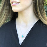 Blue Kyanite Pendant - Real Kyanite Necklace - Blue Teardrop Necklace