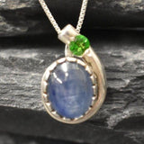 Blue Kyanite Pendant - Real Kyanite Necklace - Blue Teardrop Necklace