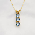 2104-p-cBTT: Gold Vermeil 18k Blue Topaz