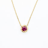 Genuine Ruby Necklace, Solid Gold Ruby Necklace, Real Ruby Pendant
