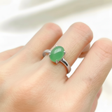 Elegant Chrysoprase Ring in 925 Sterling Silver - A timeless green solitaire, perfect for daily wear and special celebrations.