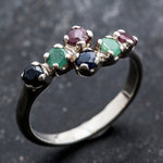 Natural Emerald Ring made in 925 Sterling Silver with Round Natural Green Emerald in Prong setting, May Birthstone gift idea, symbolizes growth, harmony, and deep emotional healing, ideal for everyday wear and perfect for birthday gifting and special occasions.