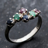 Natural Emerald Ring made in 925 Sterling Silver with Round Natural Green Emerald in Prong setting, May Birthstone gift idea, symbolizes growth, harmony, and deep emotional healing, ideal for everyday wear and perfect for birthday gifting and special occasions.