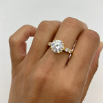 Delicate 18k Gold Vermeil Promise Ring featuring a sparkling diamond, perfect for daily wear and special celebrations.