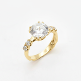 Created Diamond Gold Ring - Promise Ring, Diamond Vintage Ring made in 18k Gold Vermeil. Ideal for everyday wear and perfect for birthday gifting and special occasions.