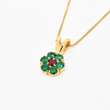 2609-1-P-cEME: Gold Vermeil 18k Created Emerald