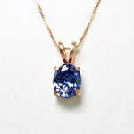 2829-P-cTAN: Rose Gold Vermeil Blue Tanzanite