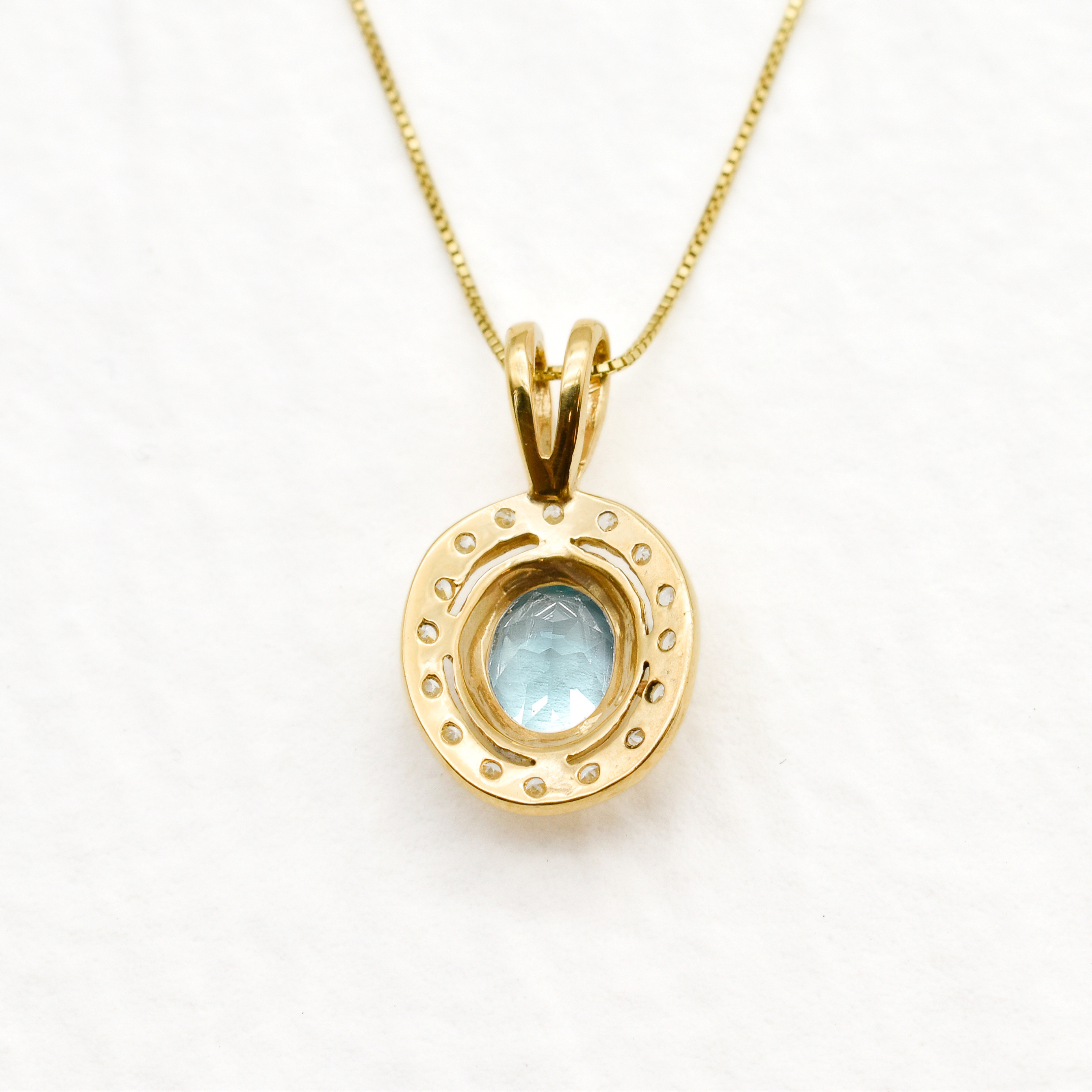 Blue Aquamarine Pendant, Blue Diamond Pendant, Created Aquamarine Pendant, Antique Necklace, Vintage Pendant, Victorian Pendant, 925 Silver(1)