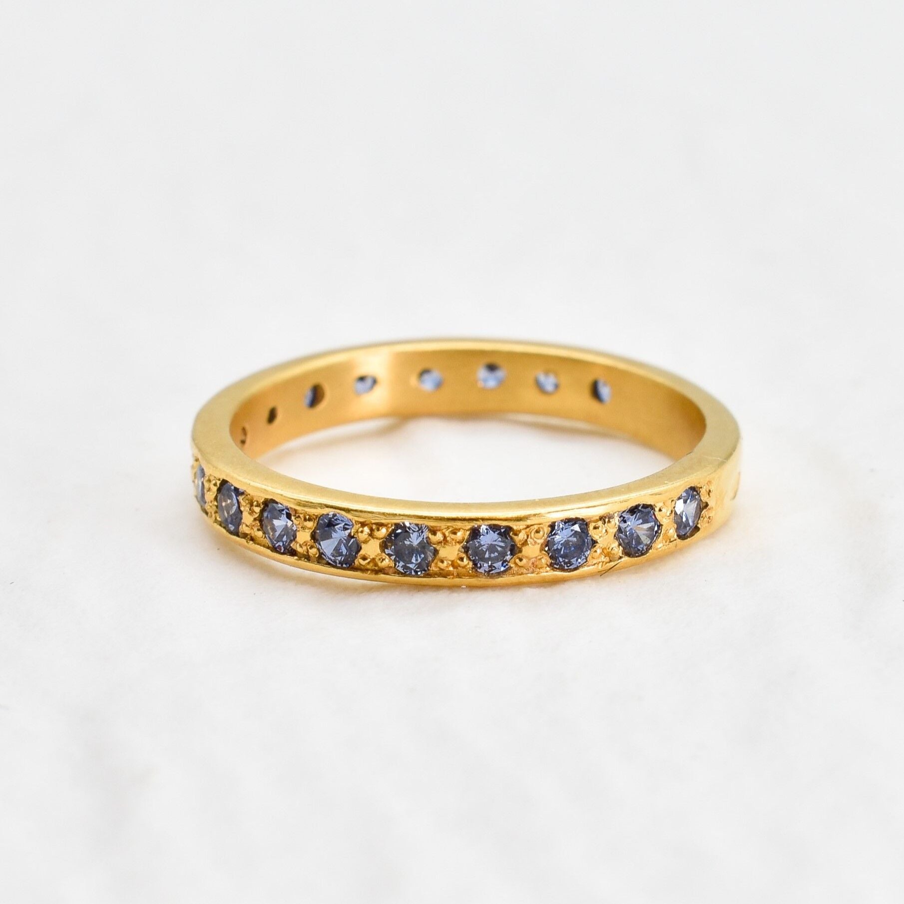 2430-R-cTAN: Gold Vermeil 18k Created Tanzanite