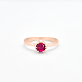 Gold Ruby Ring - Dainty Red Ring - Ruby Promise Ring
