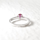 Real Gold Ruby Ring - Ruby Promise Ring - White Gold Ring