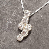 Gold Diamond Pendant - Dainty Diamond Necklace, Diamond Pendant