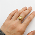 Dainty Gold Turtle Ring in 18k Gold Vermeil - A charming good luck piece for turtle enthusiasts and special occasions.