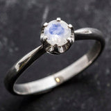 Dainty Moonstone Ring - Natural Rainbow Moonstone - June Birthstone Ring
