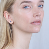 Genuine Sapphire Studs - Minimalist Gold Earrings - Solid Gold Sapphire Studs