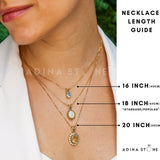 Gold Citrine Pendant - Natural Citrine Necklace - Yellow Gemstone Necklace