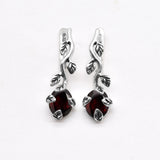 2848-E-nGAR/1: Sterling Silver 925 Garnet 10x8mm Oval
