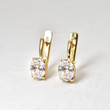 2828-E-cCZZ: Rose Gold Vermeil CZ 8x6 oval
