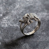 Elephant Silver Ring - Boho Silver Ring - Statement Elephant Ring