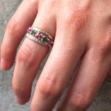 Chic 925 Sterling Silver Ring featuring a Round Natural Green Emerald, symbolizes love and healing, great for daily wear.