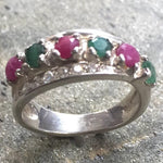 Natural Emerald Ring made in 925 Sterling Silver with Round Natural Green Emerald in Prong setting, May Birthstone gift idea, symbolizes growth, harmony, and deep emotional healing, ideal for everyday wear and perfect for birthday gifting and special occasions.