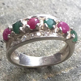 Natural Emerald Ring made in 925 Sterling Silver with Round Natural Green Emerald in Prong setting, May Birthstone gift idea, symbolizes growth, harmony, and deep emotional healing, ideal for everyday wear and perfect for birthday gifting and special occasions.