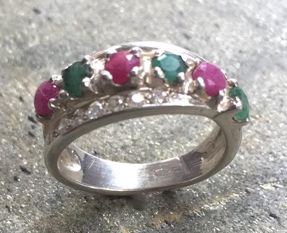 Natural Emerald Ring made in 925 Sterling Silver with Round Natural Green Emerald in Prong setting, May Birthstone gift idea, symbolizes growth, harmony, and deep emotional healing, ideal for everyday wear and perfect for birthday gifting and special occasions.