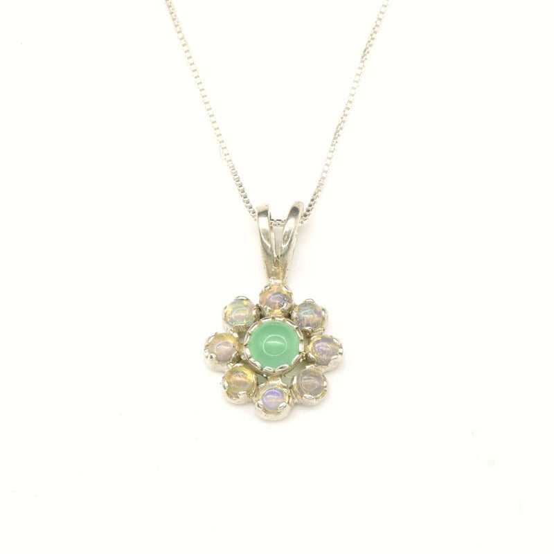 Beautiful 925 Sterling Silver Opal Pendant showcasing Natural White Opal, a timeless gift for anyone who appreciates elegance.