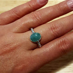 Elegant 925 Sterling Silver Ring featuring a stunning Oval Natural Emerald, a thoughtful May Birthstone gift.