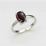 Natural Garnet Ring made in 925 Sterling Silver with Natural Red Garnet in Prong setting, January Birthstone gift idea, symbolizes love, passion & commitment, ideal for everyday wear and perfect for birthday gifting and special occasions.