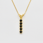 Genuine Onyx Pendant - Gold Black Necklace - Dainty Black Pendant made in 18k Gold Vermeil. Ideal for everyday wear and perfect for birthday gifting and special occasions.