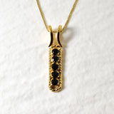 2463-P-nONY: Gold Vermeil 18k Genuine Onyx