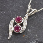 Charming Natural Ruby Pendant in 925 Sterling Silver, showcases a Round Ruby, ideal for everyday wear and meaningful gifts.