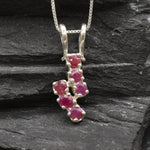 Natural Ruby Pendant made in 925 Sterling Silver with Round Natural Red Ruby in Prong setting, July Birthstone gift idea, symbolizes nobility, purity, and passion, ideal for everyday wear and perfect for birthday gifting and special occasions.