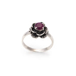 Stunning 925 Sterling Silver Ring featuring a round natural ruby, symbolizing love and vitality, ideal for everyday elegance.