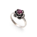 Natural Ruby Ring made in 925 Sterling Silver with Round Natural Red Ruby in Prong setting, July Birthstone gift idea, symbolizes nobility, purity, and passion, ideal for everyday wear and perfect for birthday gifting and special occasions.