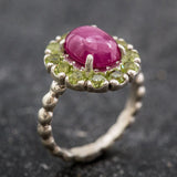 Stunning Natural Ruby Ring in 925 Sterling Silver, a timeless gift celebrating July birthdays and meaningful occasions.