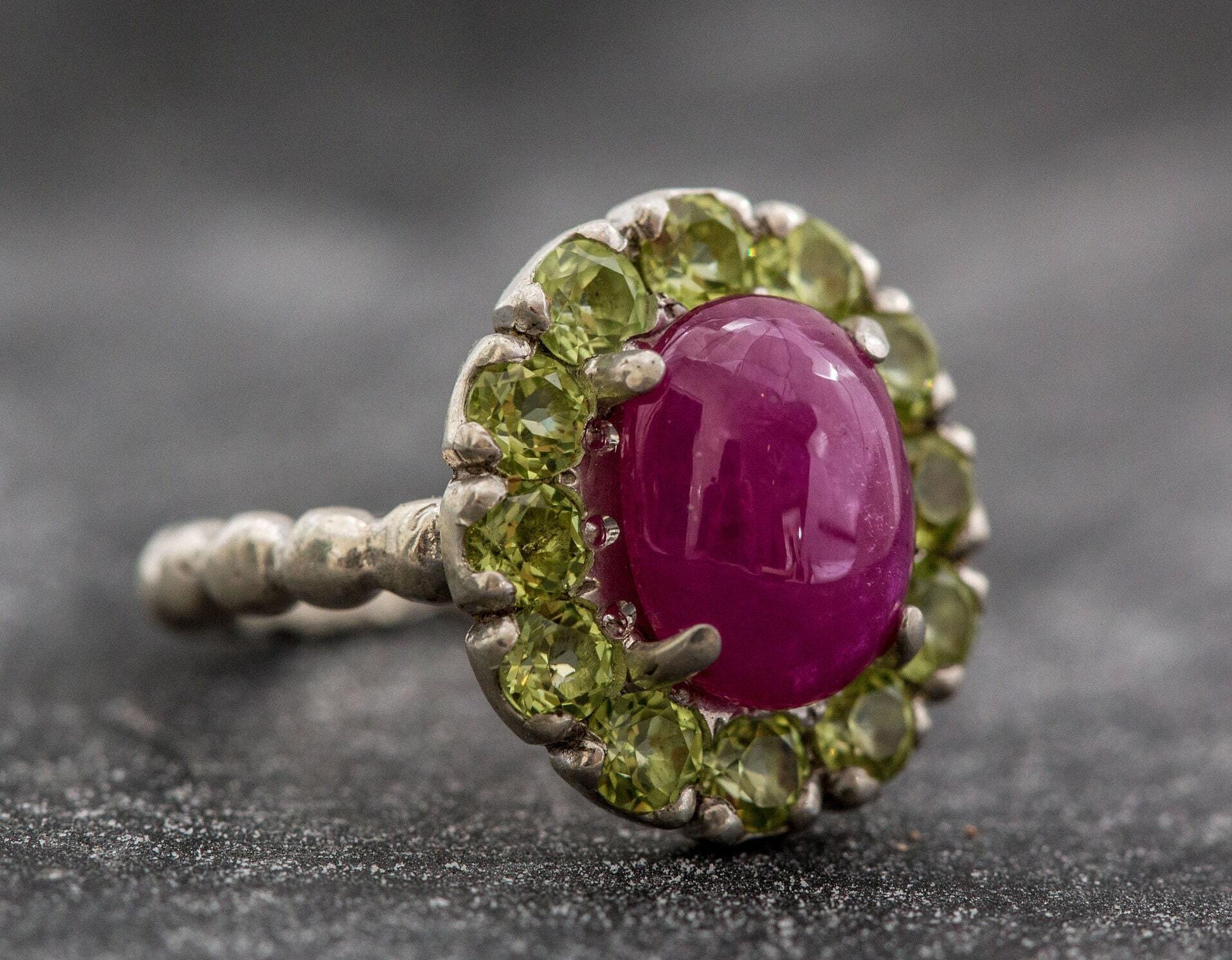 Natural Ruby Ring made in 925 Sterling Silver with Oval Natural Red Ruby in Halo setting, July Birthstone gift idea, symbolizes nobility, purity, and passion, ideal for everyday wear and perfect for birthday gifting and special occasions.