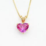 Pink Heart Pendant - Heart Alexandrite Pendant, Pink Stone Pendant