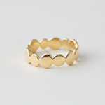 Gold Bubble Band - Gold Stacking Ring, Gold Boho Ring made in 18k Gold Vermeil. Ideal for everyday wear and perfect for birthday gifting and special occasions.