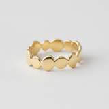 Gold Bubble Band - Gold Stacking Ring, Gold Boho Ring made in 18k Gold Vermeil. Ideal for everyday wear and perfect for birthday gifting and special occasions.