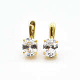 Rose Gold Diamond Earrings - Diamond Drop Earrings - Sparkly Oval Earrings