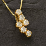Dainty Diamond Pendant - Vintage Diamond Necklace - Silver Sparkly Necklace