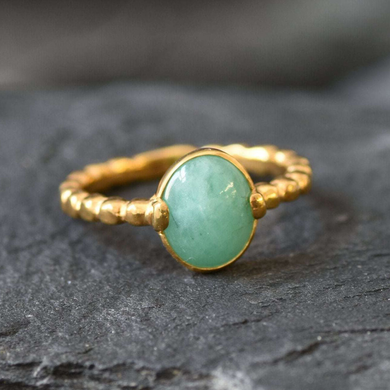 Natural Emerald Ring made in 18k Gold Vermeil with Oval Natural Green Emerald in Prong setting, May Birthstone gift idea, symbolizes growth, harmony, and deep emotional healing, ideal for everyday wear and perfect for birthday gifting and special occasions.
