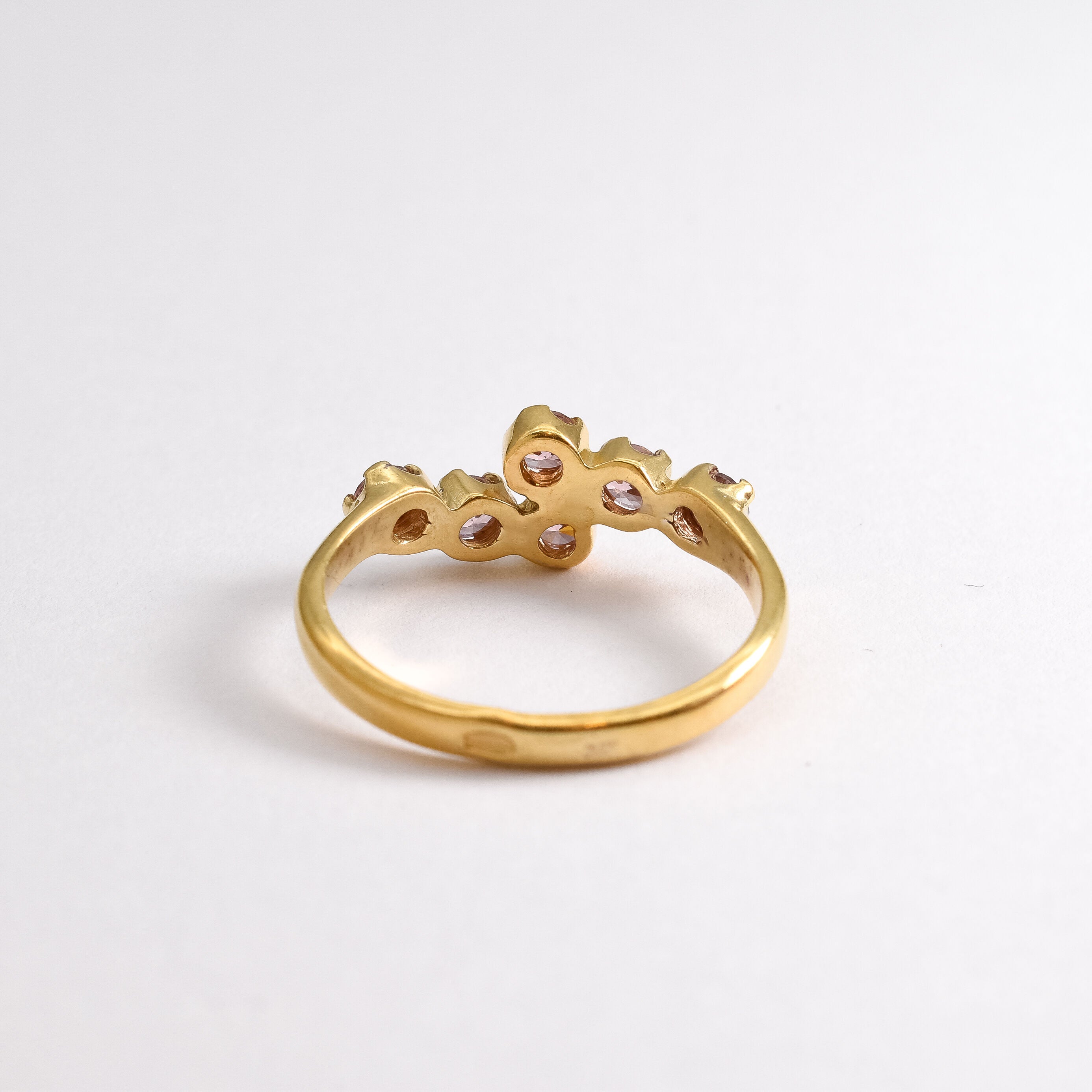 Back View of Gold Morganite Ring - Meaningful Gift for Sister, Mother, Daughter