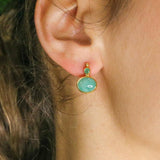 Gold Opal Earrings - Natural Australian Opal, Bridal Opal Earrings