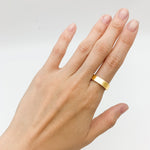 Wide Gold Band, Thick Gold Ring, Minimalist Ring